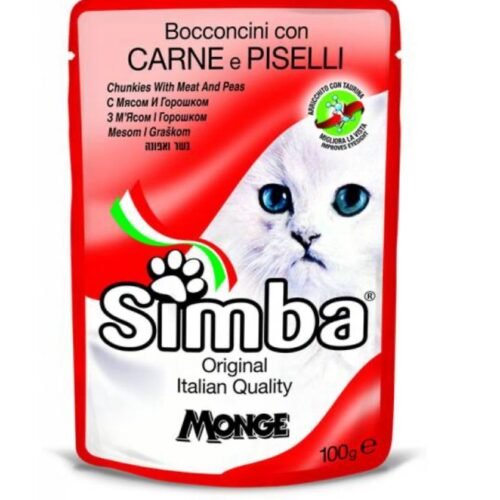 BOCADOS CON CARNE Y GUISANTES 100 GR